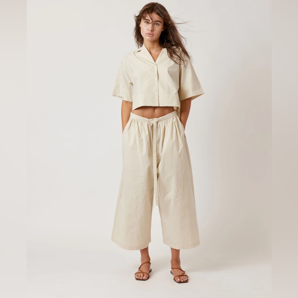 Wide Leg Cream Pants